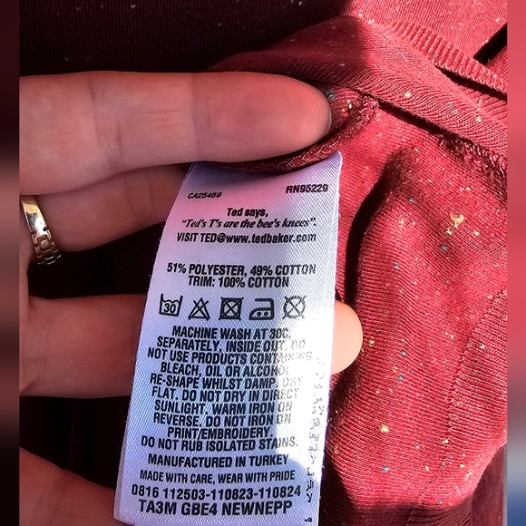 Ted  Baker Man's Sweater ,Sz.5   V-BL - Picture 8 of 9